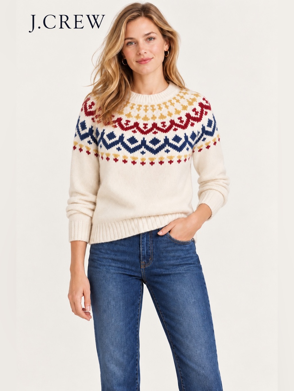 NWT J.Crew Fair Isle crewneck sweater.